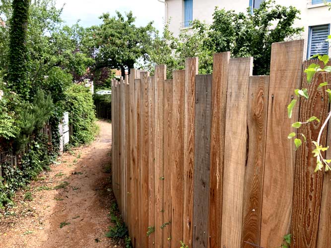 clôture en bois douglas